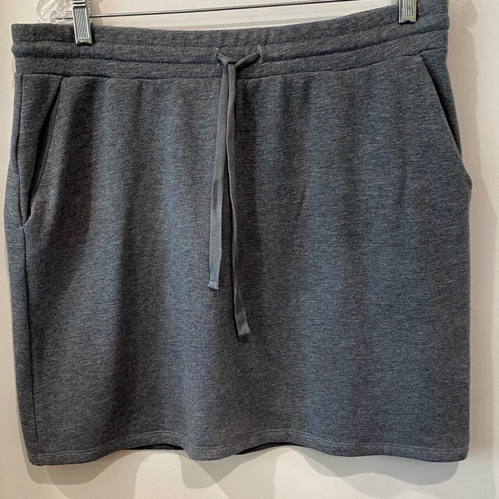 LOFT Charcoal Jersey Knit Mini Skirt